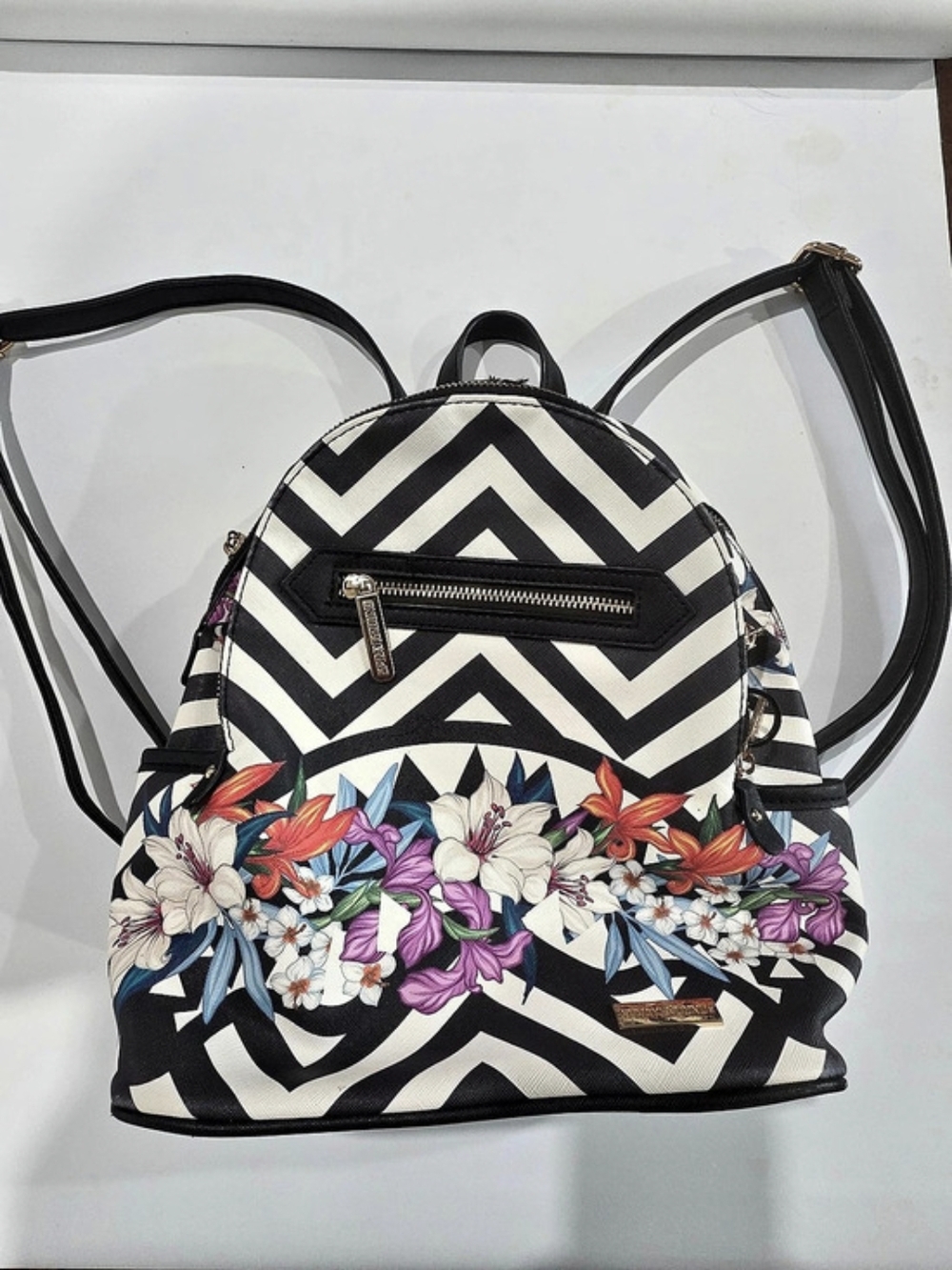Sprayground The Journey Begins Floral Chevron Backpack